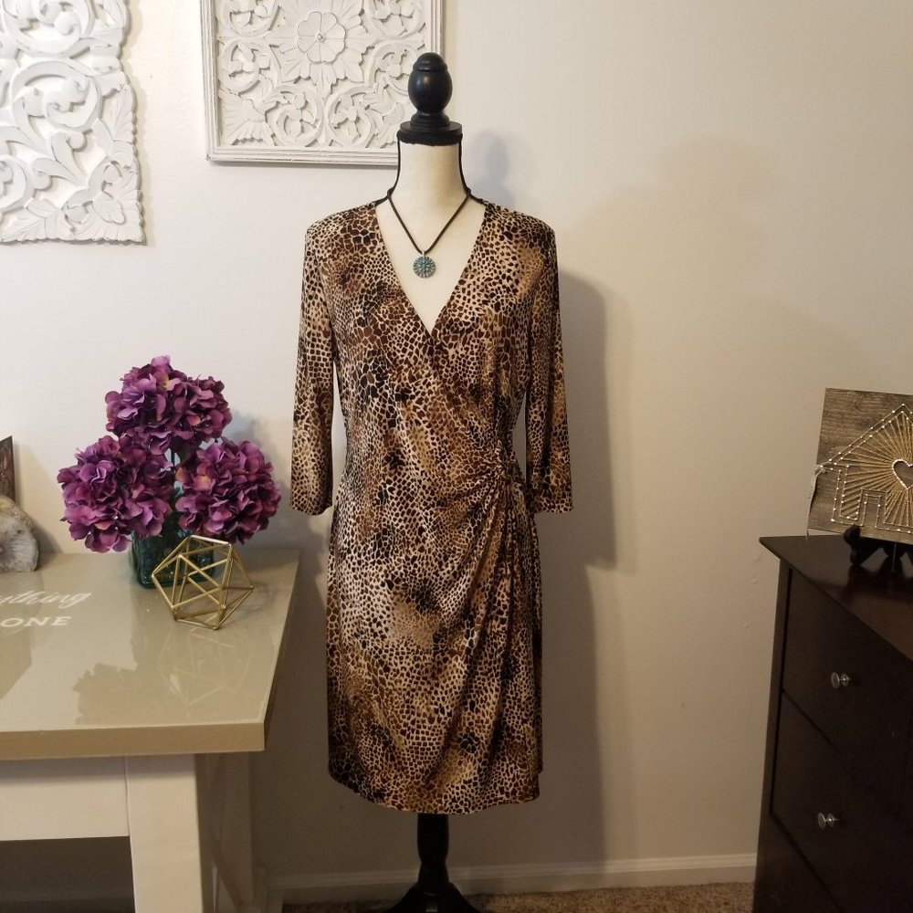 Evan Picone animal print dress